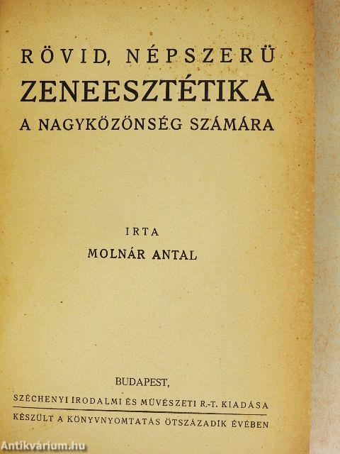 Rövid, népszerű zeneesztétika