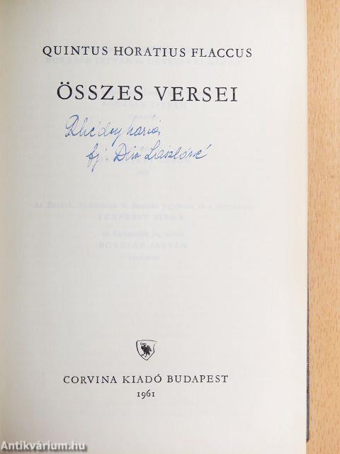 Quintus Horatius Flaccus összes versei