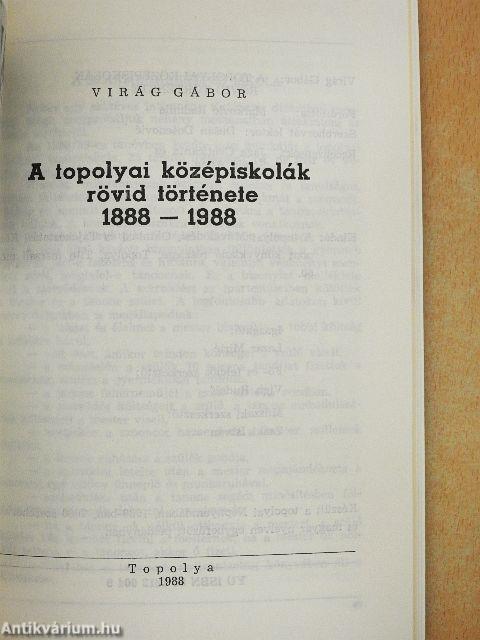 A topolyai középiskolák rövid története