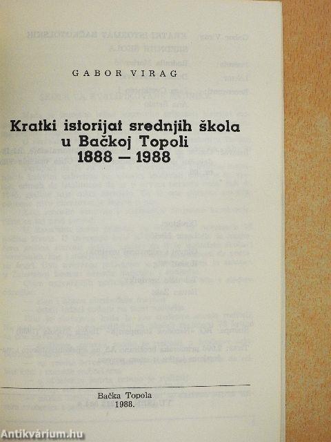 A topolyai középiskolák rövid története