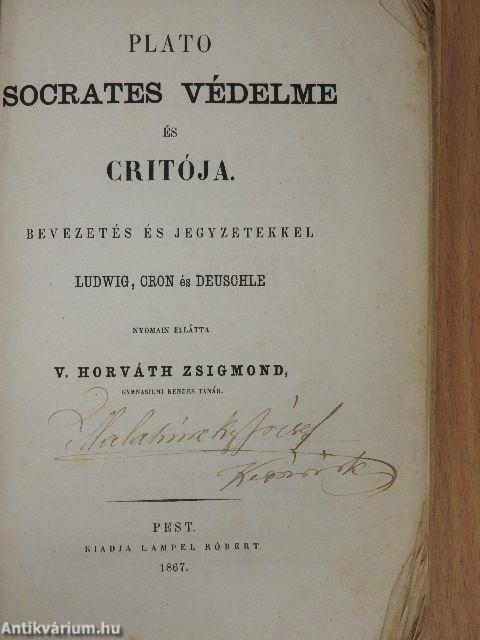 Plato Socrates védelme és Critója