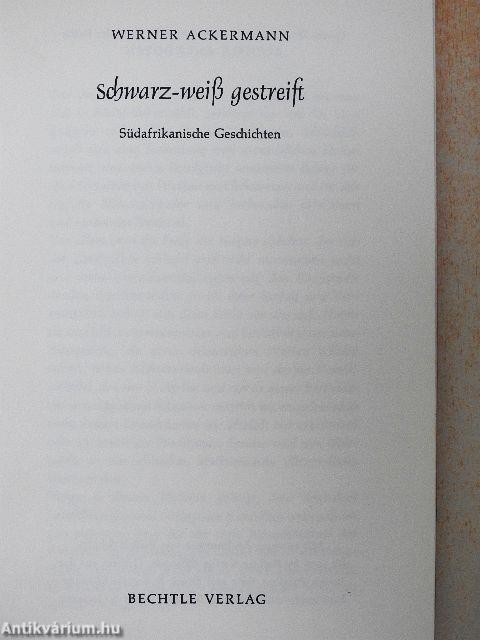 Schwarz-weiß gestreift