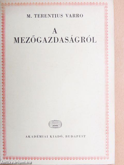 A mezőgazdaságról