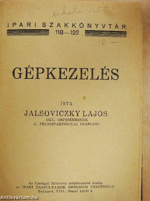 Gépkezelés