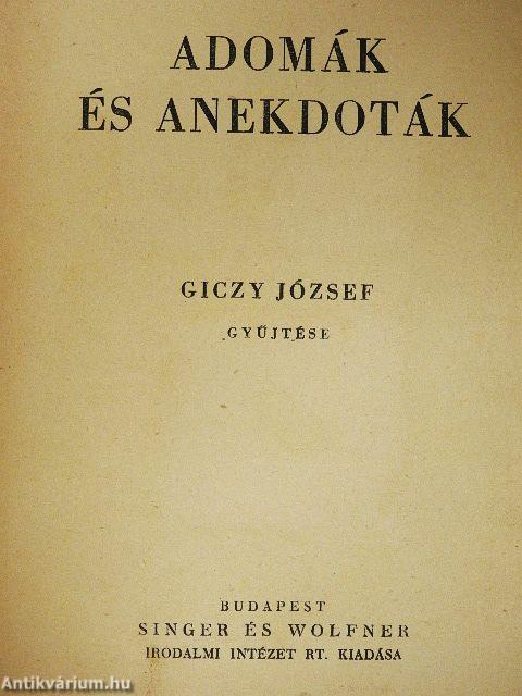 Adomák és anekdoták