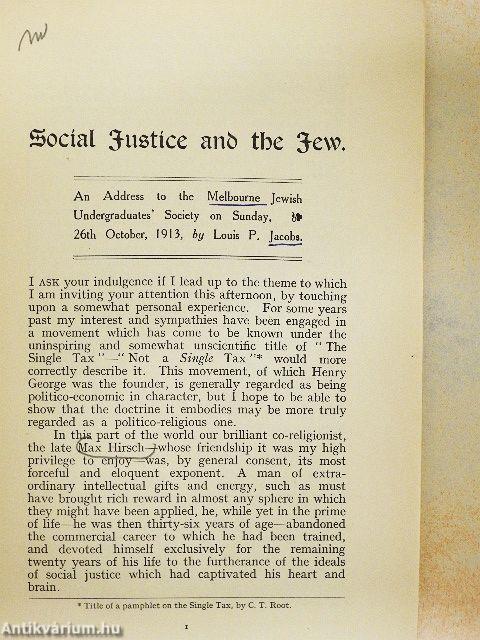 Social Justice and The Jew