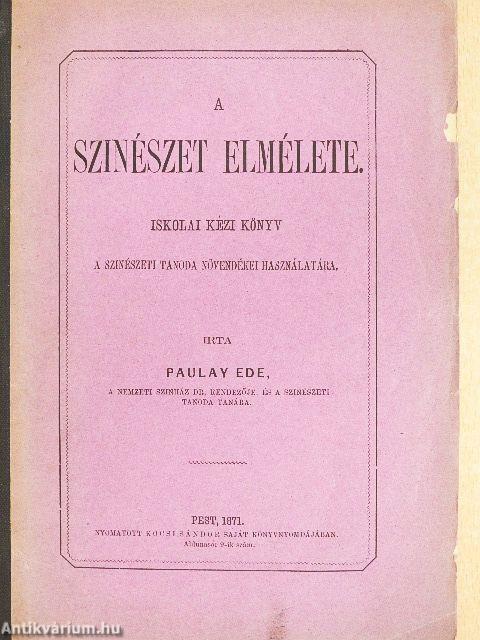 A szinészet elmélete