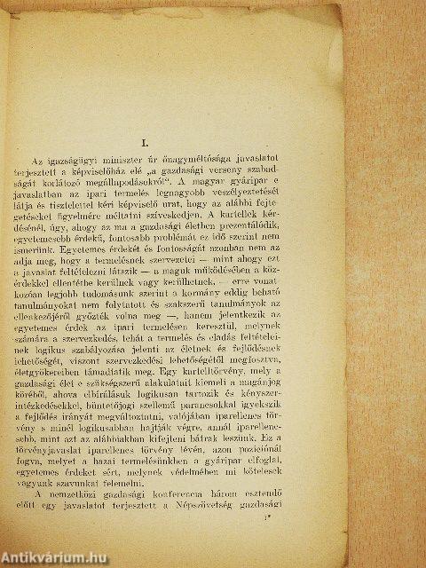 A kartelljavaslat