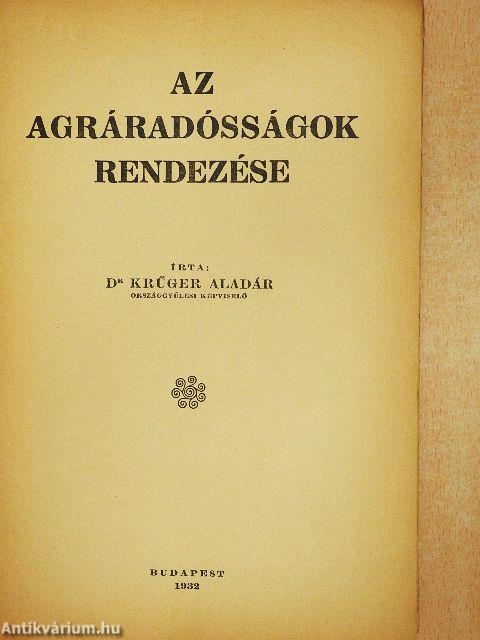 Az agráradósságok rendezése