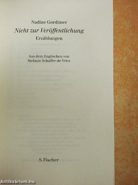 Nicht zur Veröffentlichung