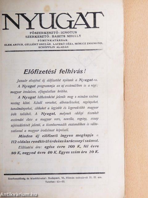 Nyugat 1919. december