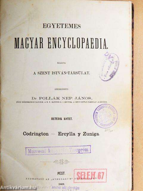 Egyetemes magyar encyclopaedia 7. (töredék)