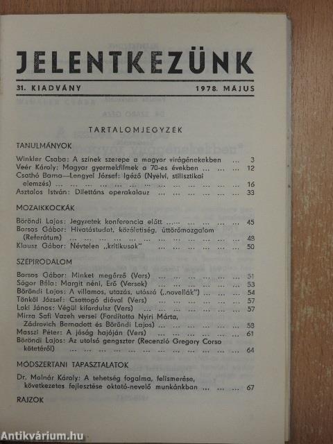 Jelentkezünk 1978. május