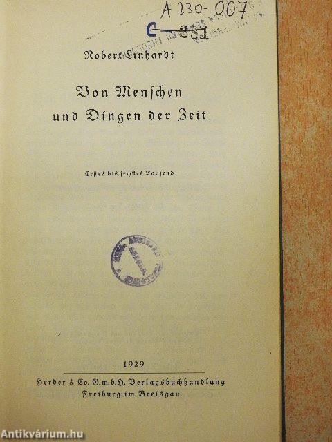 Von Menschen und Dingen der Zeit (gótbetűs)