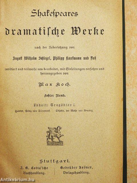 Shakespeares dramatische Werke 8. (gótbetűs) 