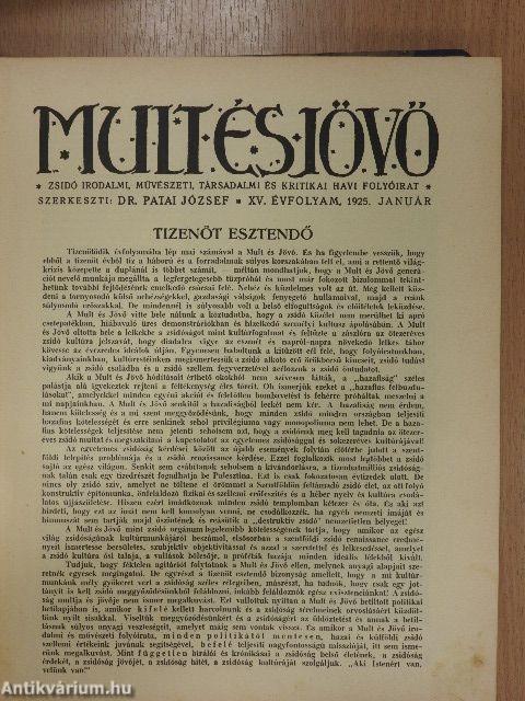 Mult és Jövő 1925. január-december