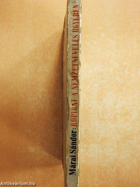 Röpirat a nemzetnevelés ügyében