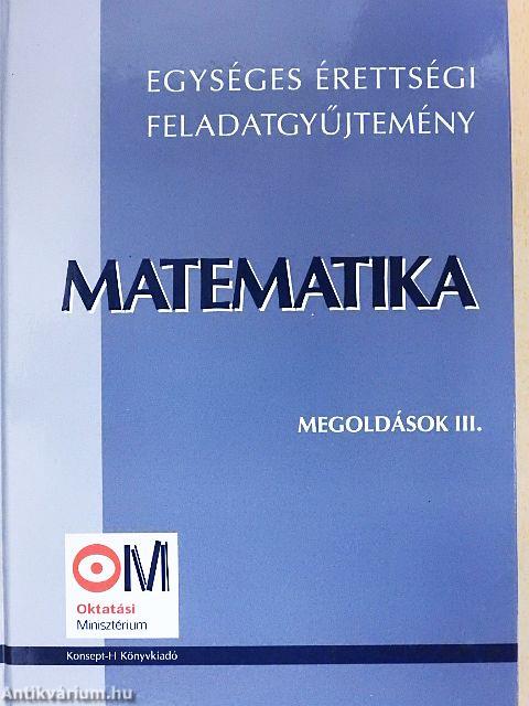 Matematika megoldások III.
