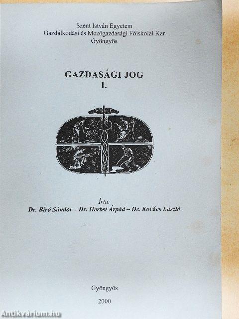 Gazdasági jog I.