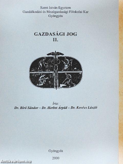 Gazdasági jog II.