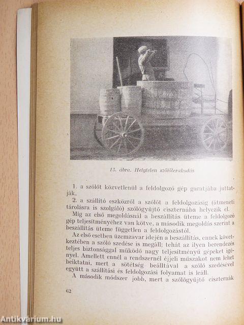 Üzemi szőlőfeldolgozás II.