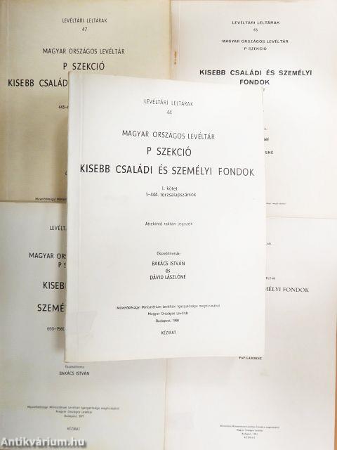 Kisebb családi és személyi fondok I-V.