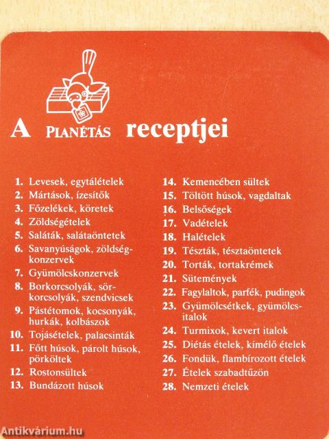 A Planétás receptjei