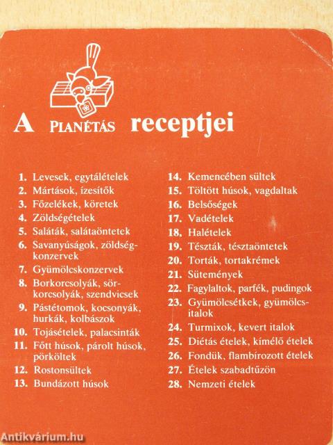 A Planétás receptjei