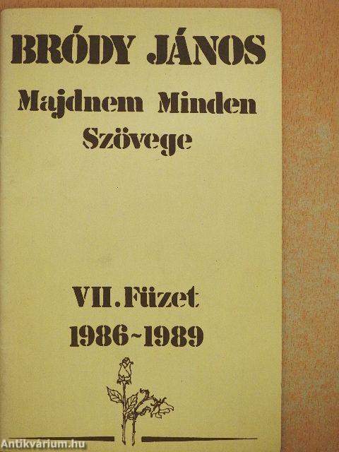 Bródy János Majdnem Minden Szövege VII.
