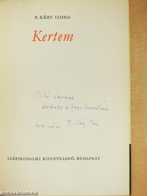 Kertem (dedikált példány)