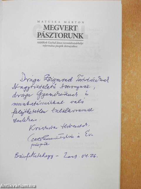 Megvert pásztorunk (dedikált példány)