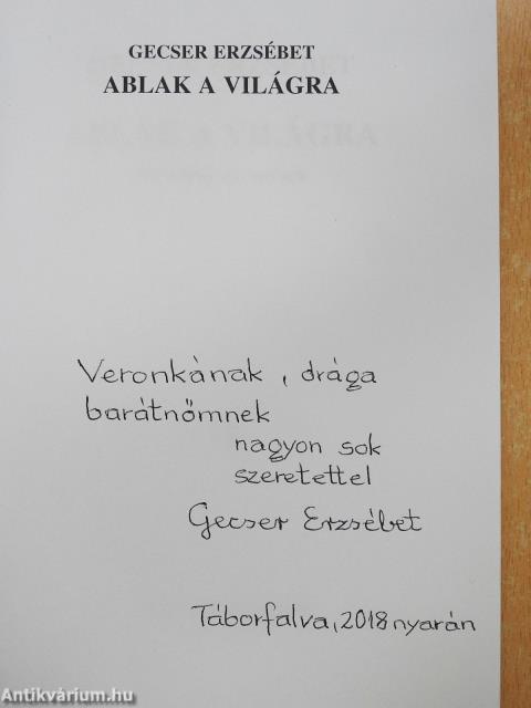 Ablak a világra (dedikált példány)