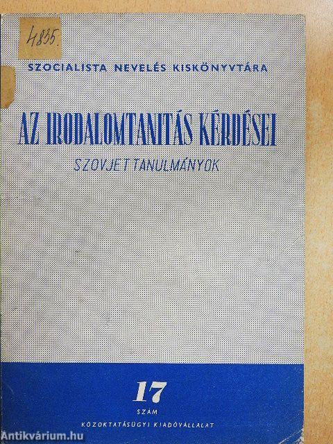 Az irodalomtanítás kérdései