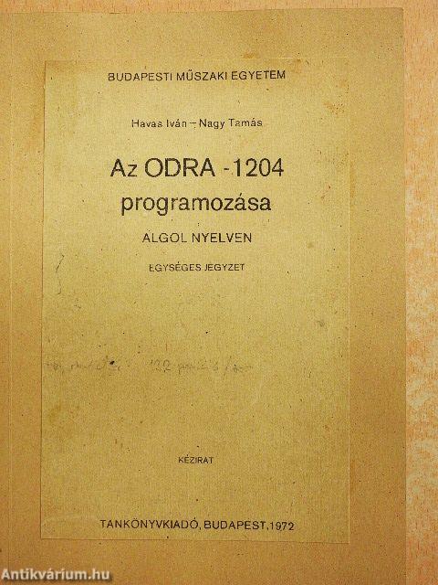 Az Odra-1204 programozása