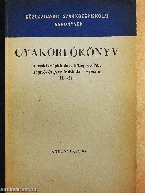 Gyakorlókönyv II.