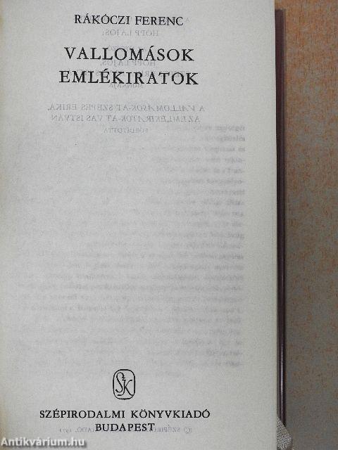 Vallomások, emlékiratok