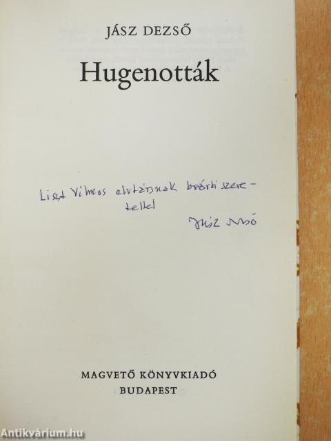 Hugenották (dedikált példány)