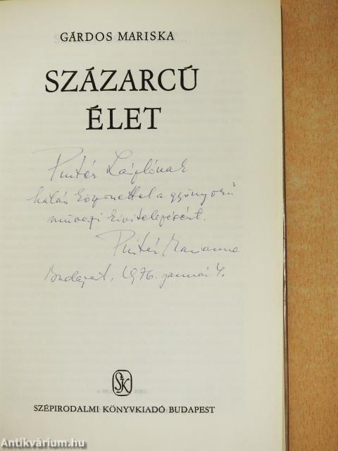 Százarcú élet (dedikált példány)