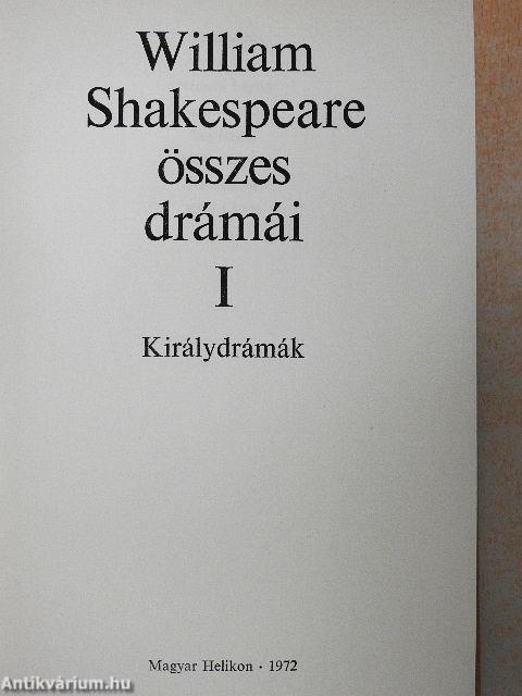William Shakespeare összes drámái I-IV.