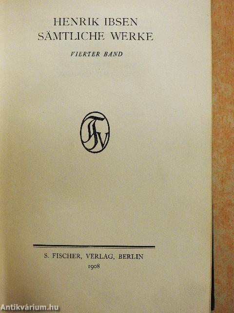 Henrik Ibsen sämtliche Werke IV.