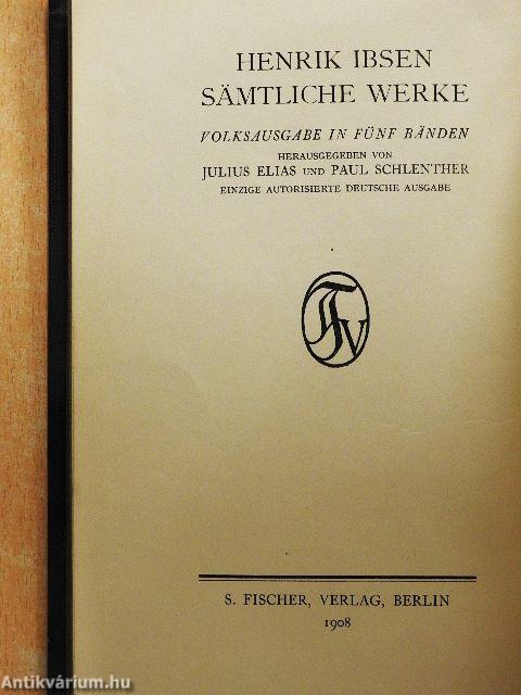 Henrik Ibsen sämtliche Werke IV.