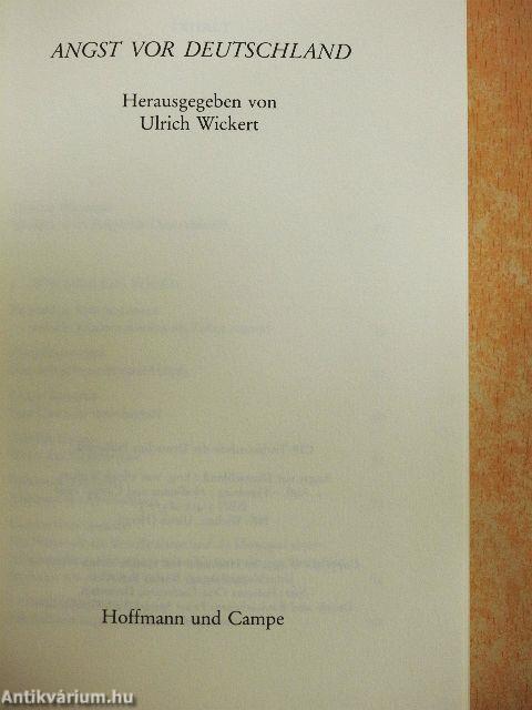 Angst vor Deutschland