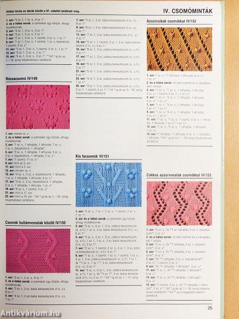 500 új kötésminta