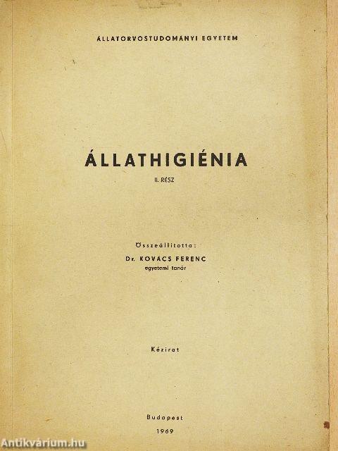 Állathigiénia II.