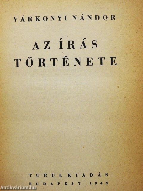 Az írás története