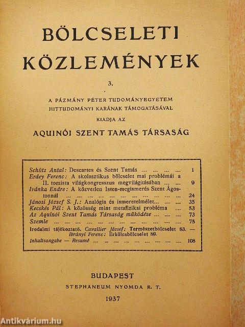 Bölcseleti Közlemények 3.
