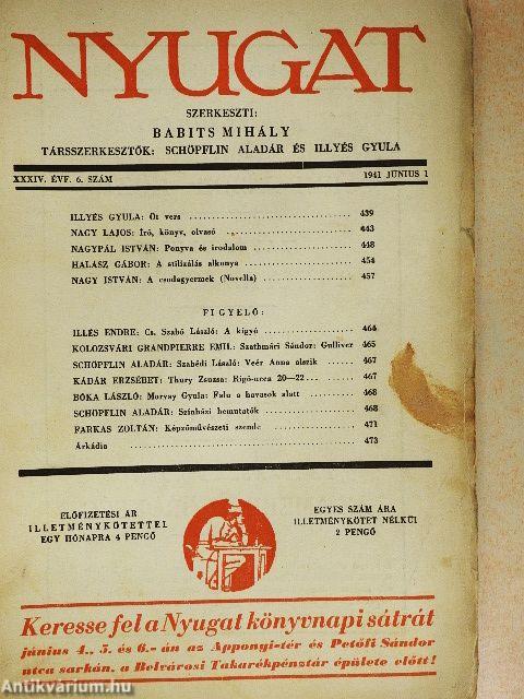 Nyugat 1941. június 1.