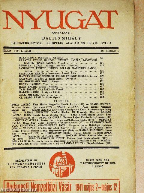 Nyugat 1941. április 1.