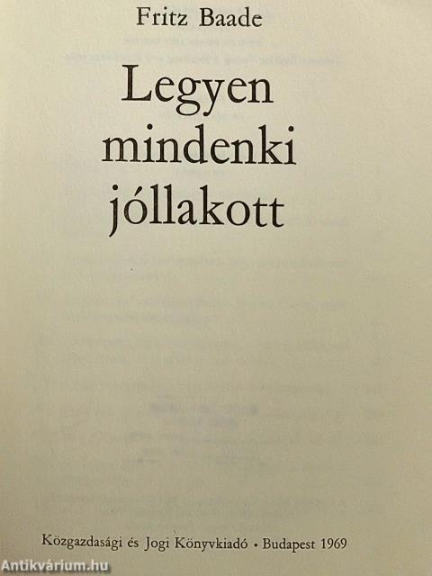 Legyen mindenki jóllakott