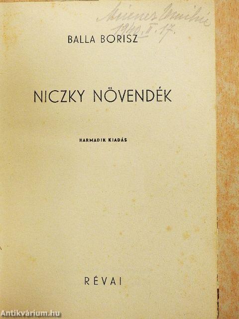Niczky növendék